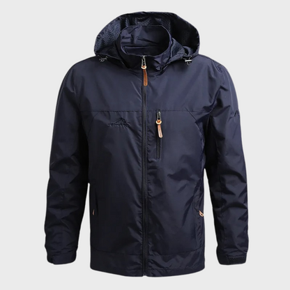 Chaqueta impermeable de hombre con cuello alto – LUCA