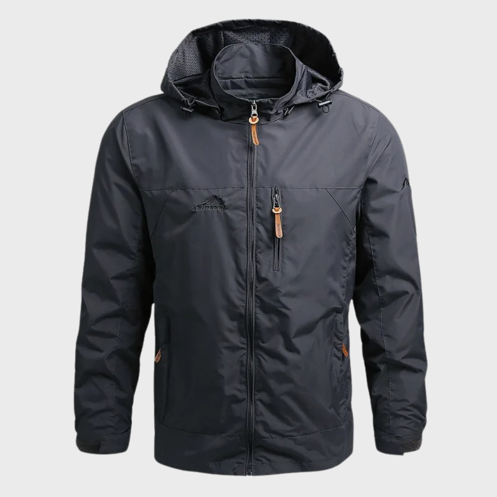 Chaqueta impermeable de hombre con cuello alto – LUCA