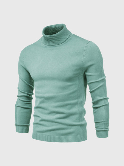 DAVARO – Jersey de hombre de cuello alto slim fit con diseño elegante