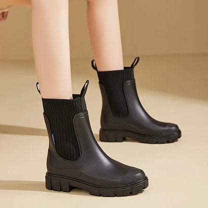 Botines impermeables de mujer con suela gruesa antideslizante – NERAYA