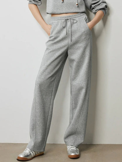 Pantalón de mujer con pernera recta y cintura elástica – LEONOR