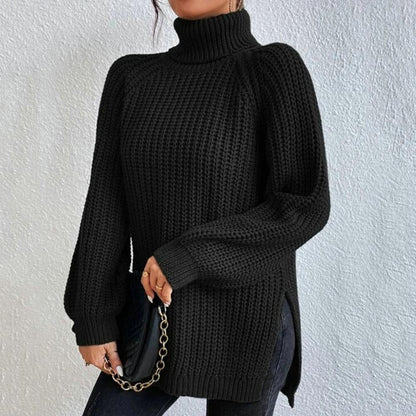 ZANDRA - Elegante suéter de cuello alto para mujeres