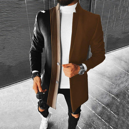 LEONIS - Chaqueta moderna con diseño geométrico para hombre