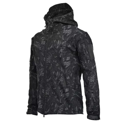 VALENTIN - Chaqueta táctica con capucha y bolsillos para hombre