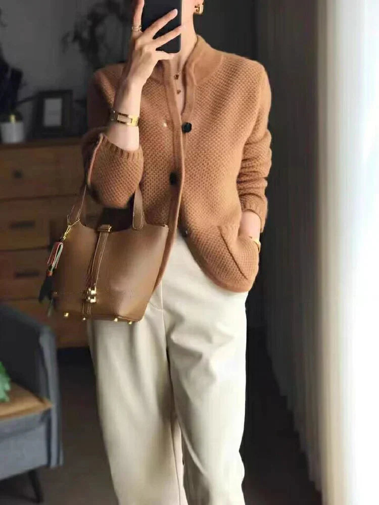 GULIANA - Chaqueta de punto cálida y con estilo para mujeres