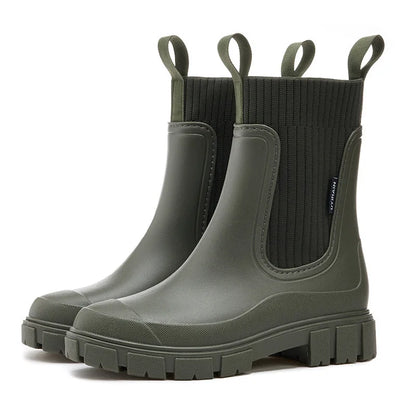 Botines impermeables de mujer con suela gruesa antideslizante – NERAYA