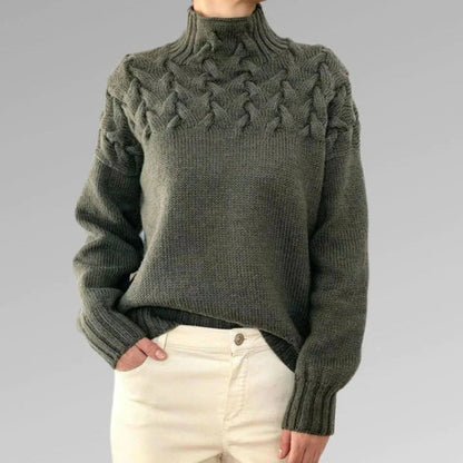 MARTA - Suéter de punto con cuello alto para mujer