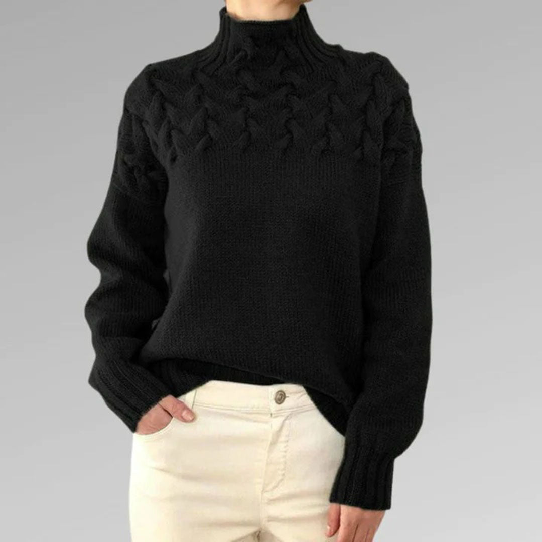 MARTA - Suéter de punto con cuello alto para mujer