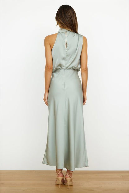 Luzielle Midi – Vestido midi elegante con escote asimétrico para mujer moderna
