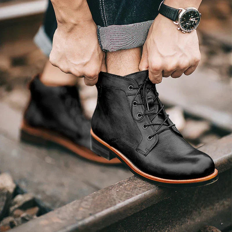 Botas altas para hombre de cuero duraderas–GRAYSON