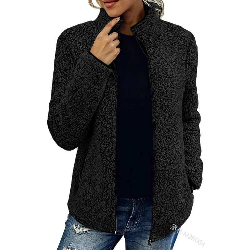 TRYNE - Chaqueta de forro polar para mujeres para el invierno