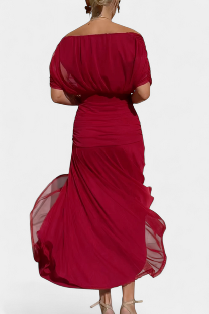 Amaranta – Vestido maxi floral con escote en V para mujer