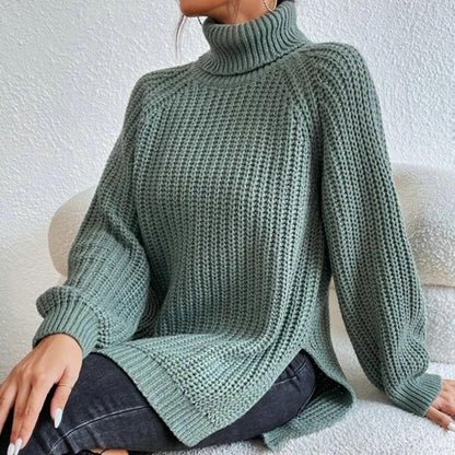 ZANDRA - Elegante suéter de cuello alto para mujeres