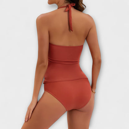 Andrea – Bañador de una pieza sólido para mujer