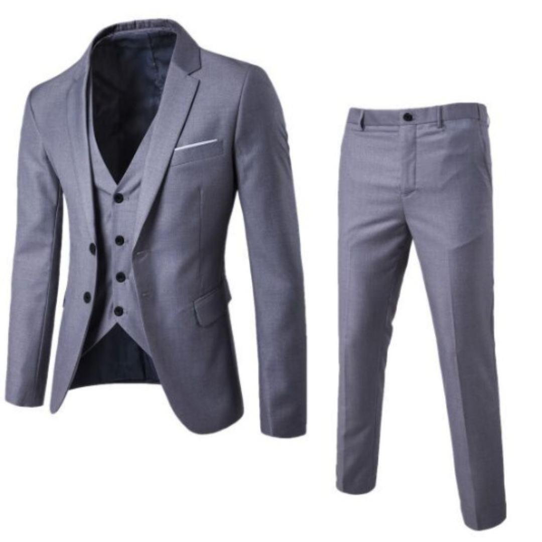 Traje negro clásico de hombre de tres piezas – NOIRÉL