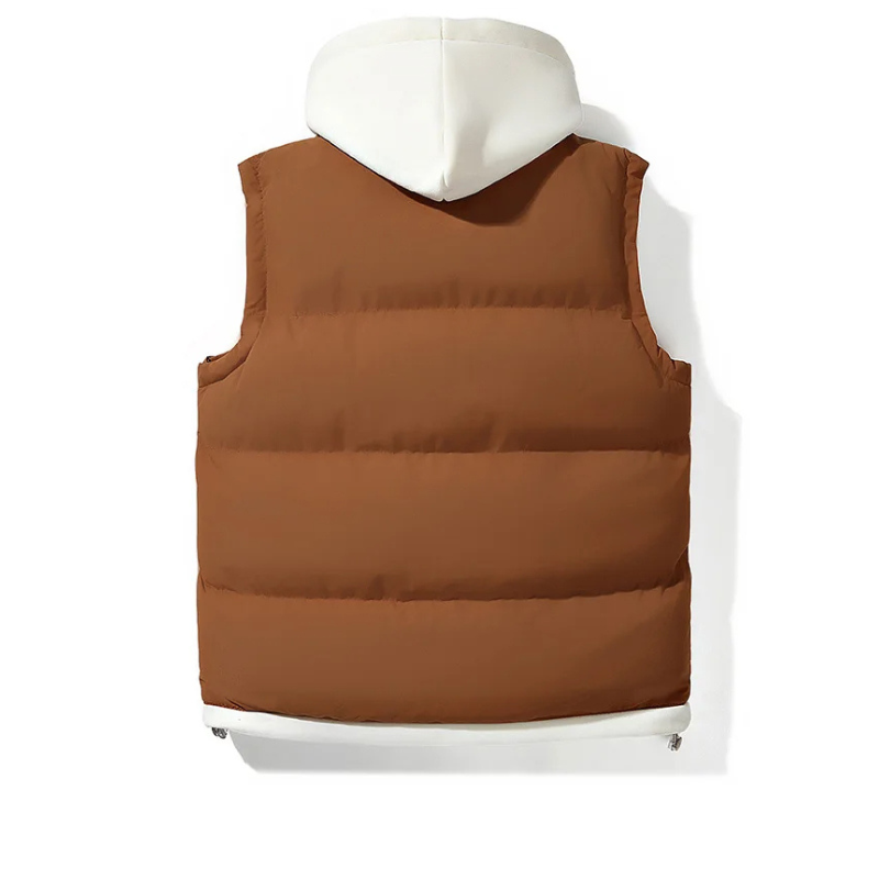 LIAVEN – Chaleco acolchado tipo puffer para hombre con capucha