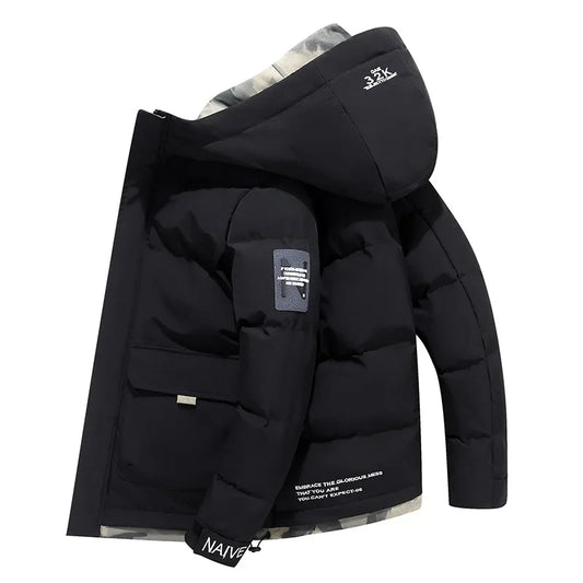 Chaqueta acolchada de invierno para hombre con capucha – JAKEN