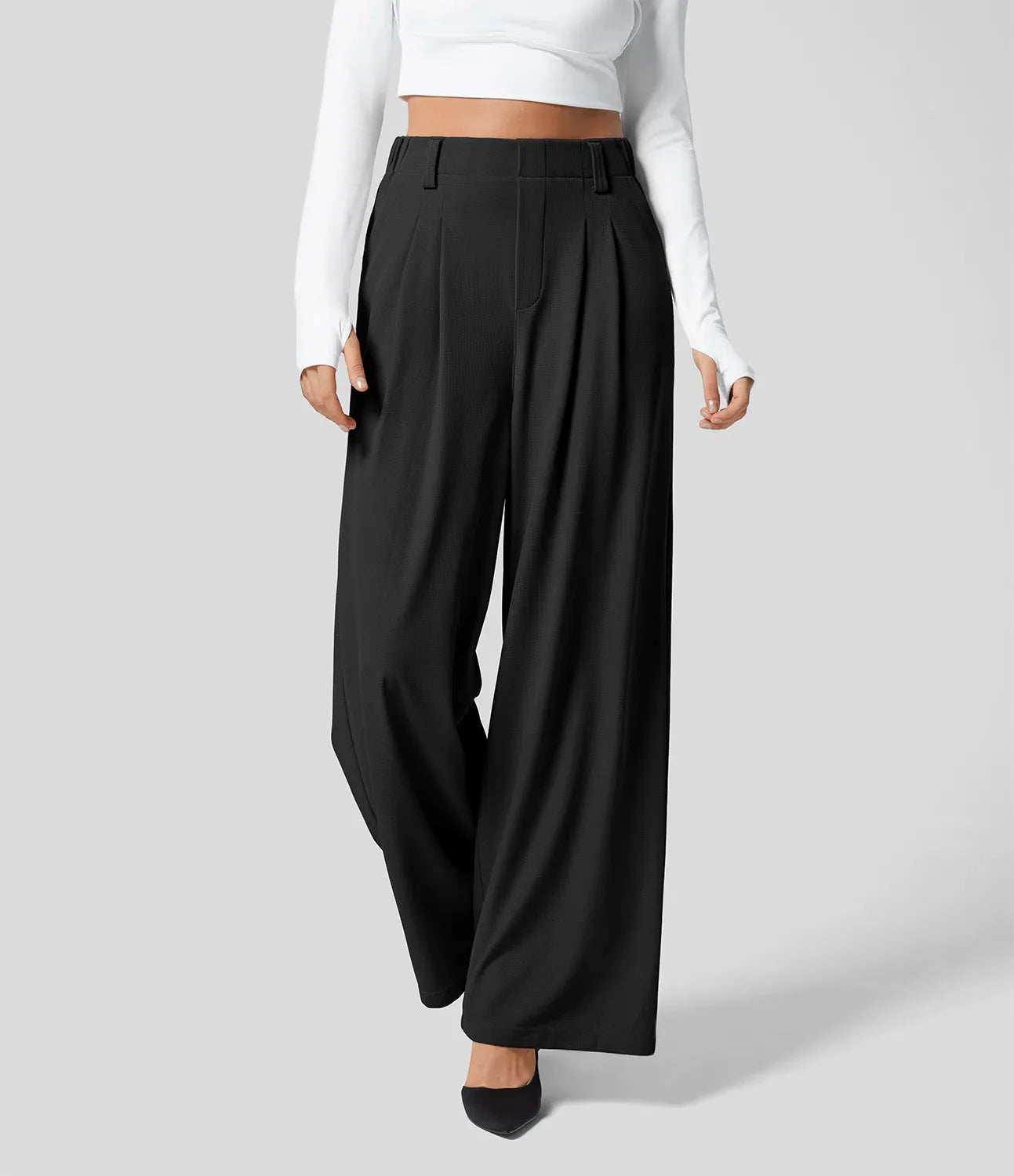 Palma – Pantalón de talle alto con pernera ancha para mujer
