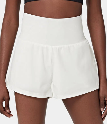 Short deportivo de mujer con cintura alta y bolsillos – DORA