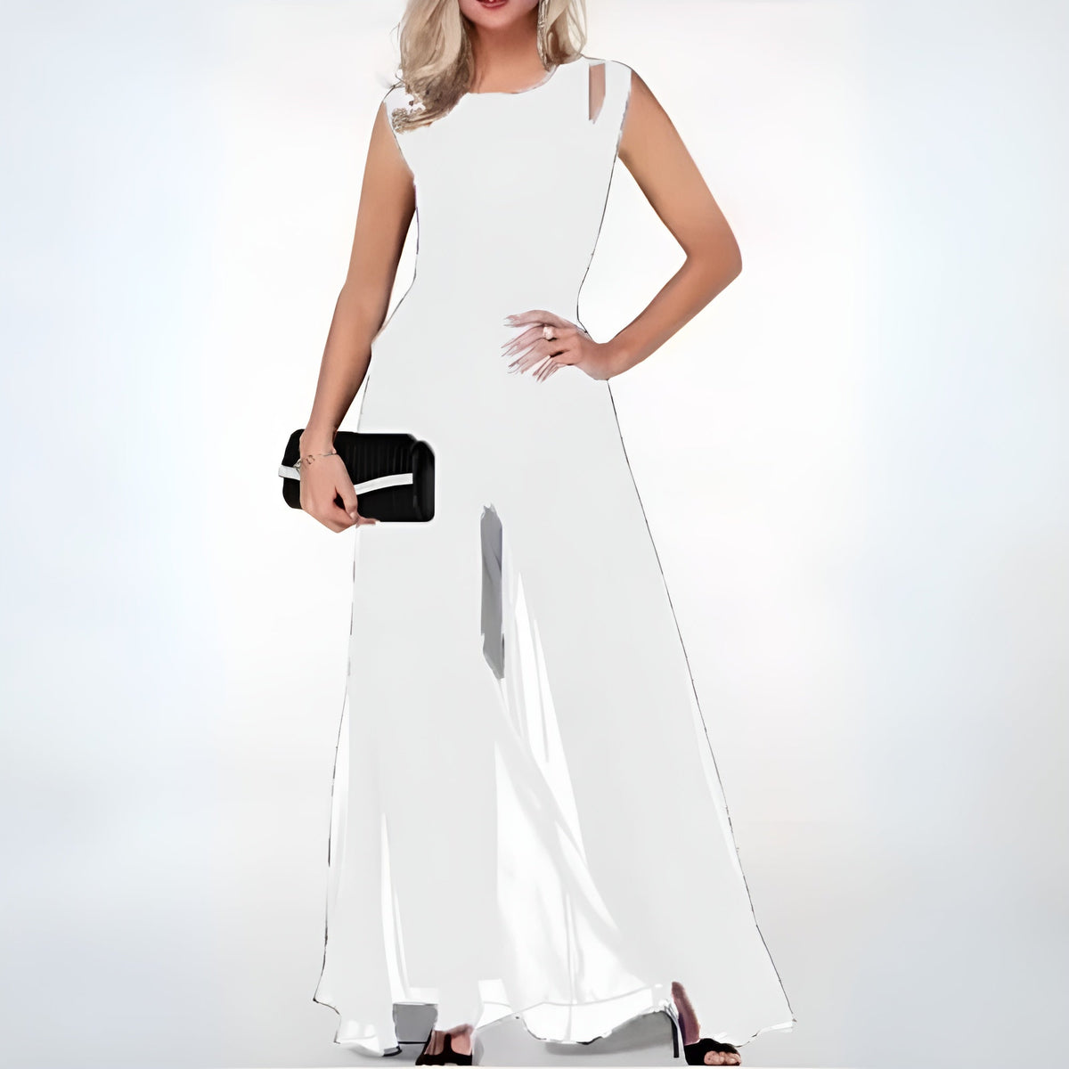 Vestido de noche elegante con hombros descubiertos y corte entallado – ELARA
