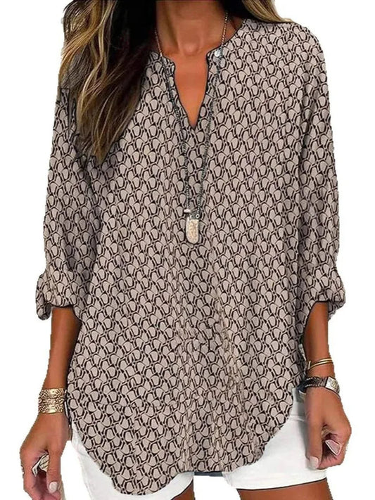 Blusa túnica fluida de manga larga para mujer – ELIARA