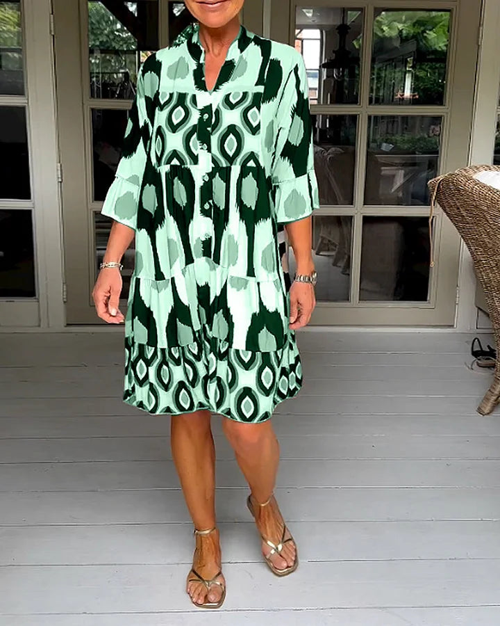 Vestido de verano ligero y elegante para mujer con estampado único – ELENA LUZ