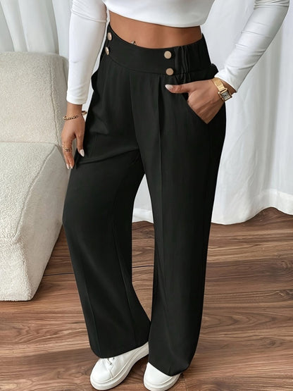 Pantalón de mujer de talle alto con corte recto – ISARA