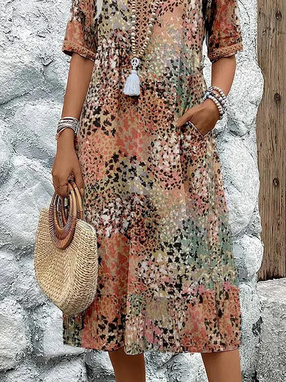 Vestido de jardín ligero y elegante para mujer, frescor y estilo natural – Fleur
