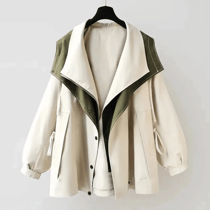 CLARINA – Chubasquero de mujer con cremallera alta y diseño ligero