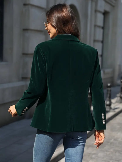 Blazer de lujo en terciopelo para mujer – DEVIKA