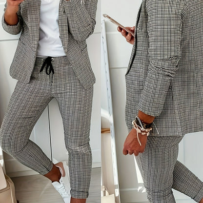 Conjunto de dos piezas para mujer con blazer y pantalón – ROZA