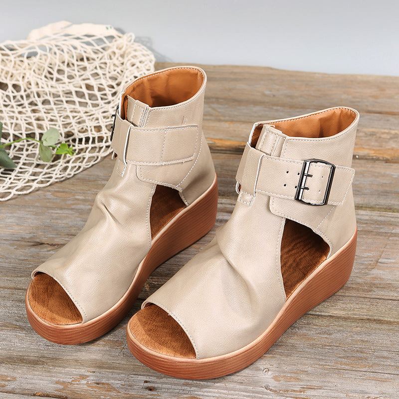 Eva - Sandalias de Cuña de Moda para Mujer en Verano