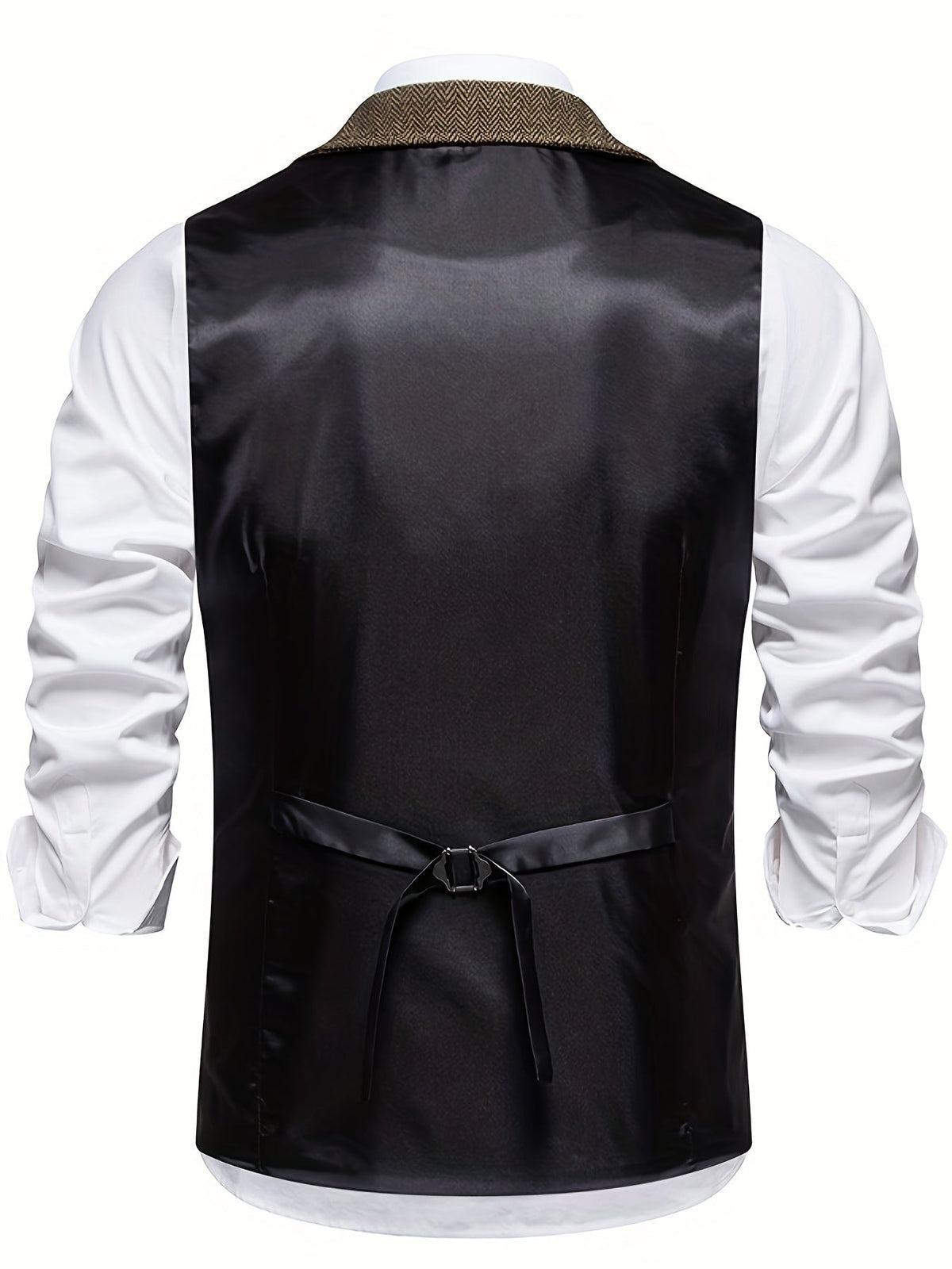 Chaleco de hombre con diseño de espiga para looks elegantes – AURELIO