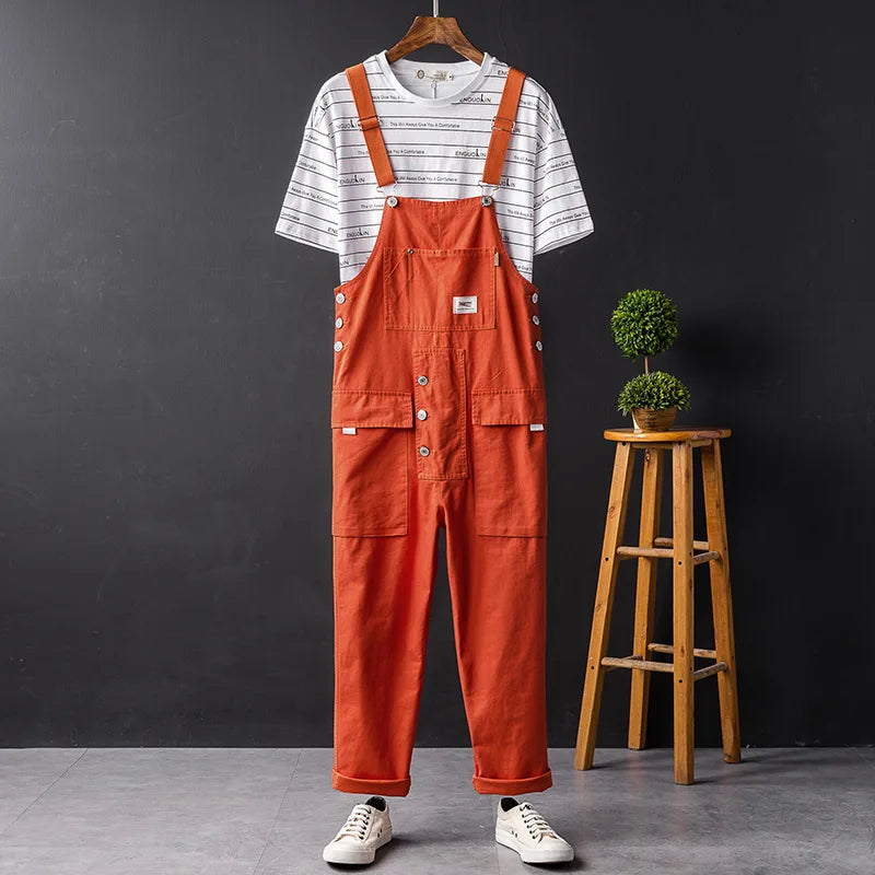 Peto cargo para hombre con pernera recta y estilo utilitario – AXEL