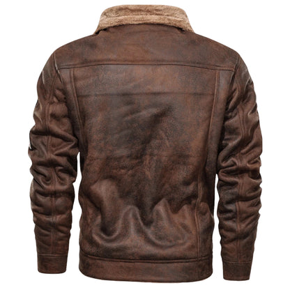 GRETE - Abrigo retro con forro de felpa para hombre