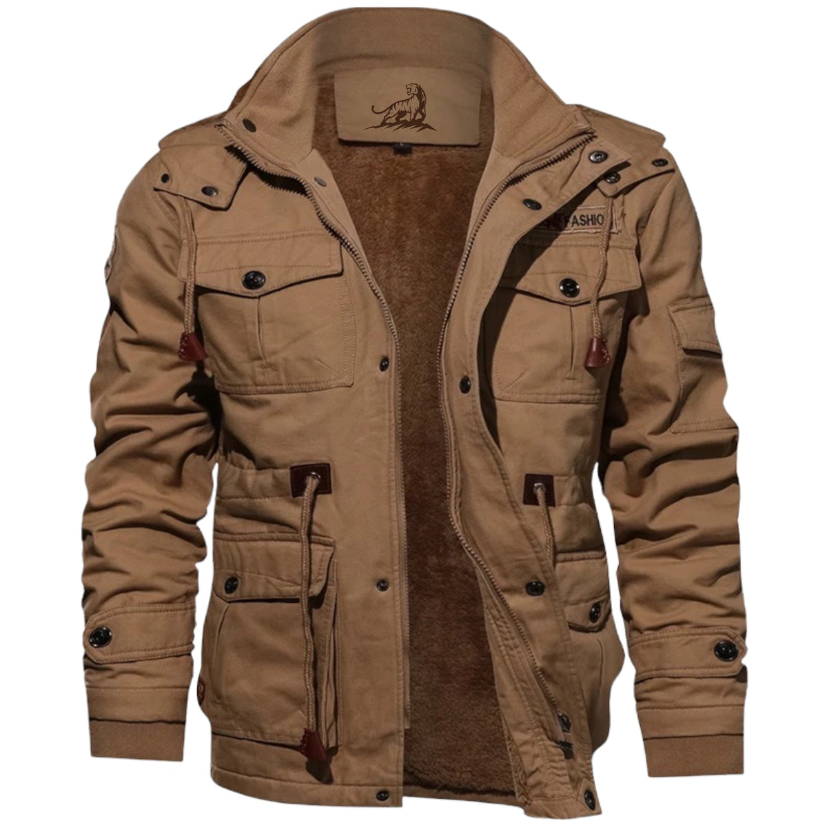 MARC - Chaqueta táctica para exteriores con múltiples bolsillos para hombre