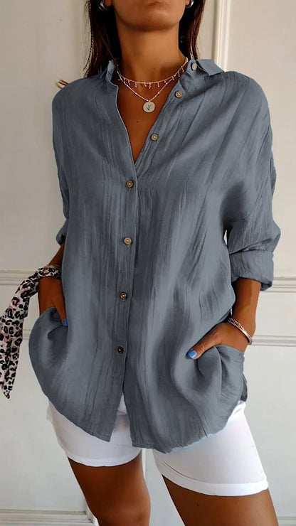 Carina – Camisa casual de botones para mujer