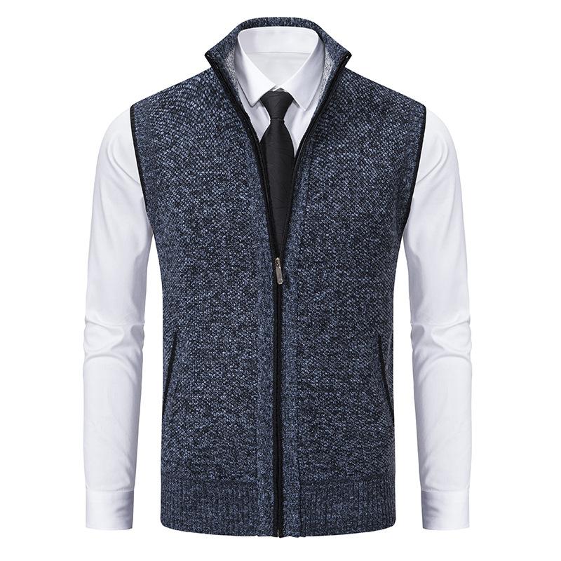 LEVAR - Cárdigan de punto con cremallera para hombre