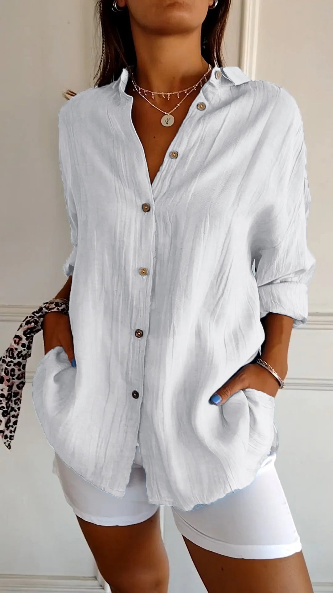 Carina – Camisa casual de botones para mujer