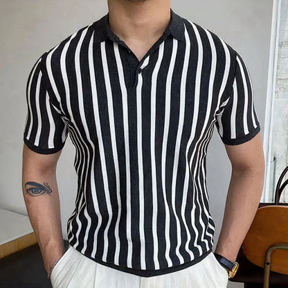 Polo de manga larga con cuello clásico para hombre – MERAVO