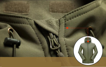 VALENTIN - Chaqueta táctica con capucha y bolsillos para hombre
