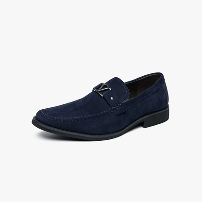 Mocasines de vestir para hombre con detalle metálico y diseño angular – VITTORÉ