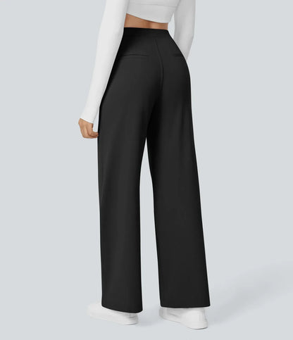 Pantalón de talle alto y pierna ancha para mujer – OLEA WIDE FIT