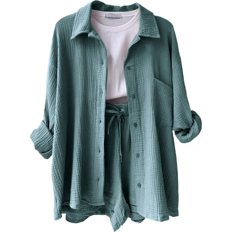 Conjunto casual de dos piezas para mujer con top y pantalón – FÉIA