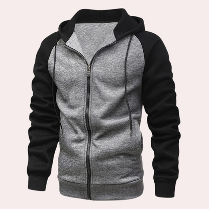 MATEO - Sudadera con capucha y mangas en contraste para hombre