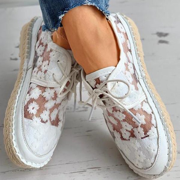 Zapatillas ortopédicas con estampado floral y soporte total – NIRELLA