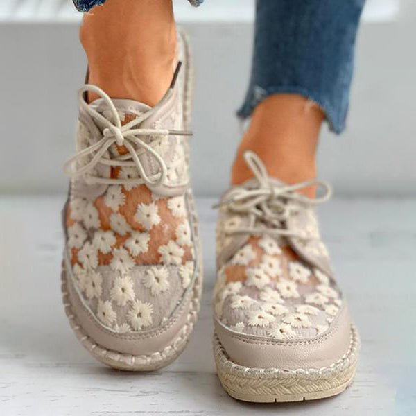 Zapatillas ortopédicas con estampado floral y soporte total – NIRELLA