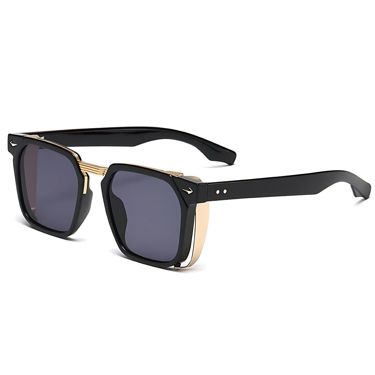 ALEXANDRO – Gafas de sol de montura cuadrada con lentes transparentes y protección UV400