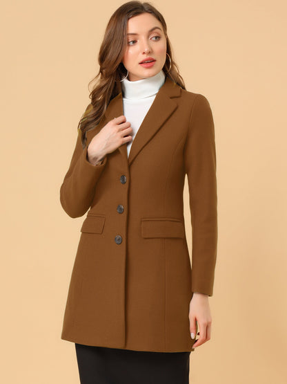 Abrigo de invierno para mujer con solapa clásica – LIVARA