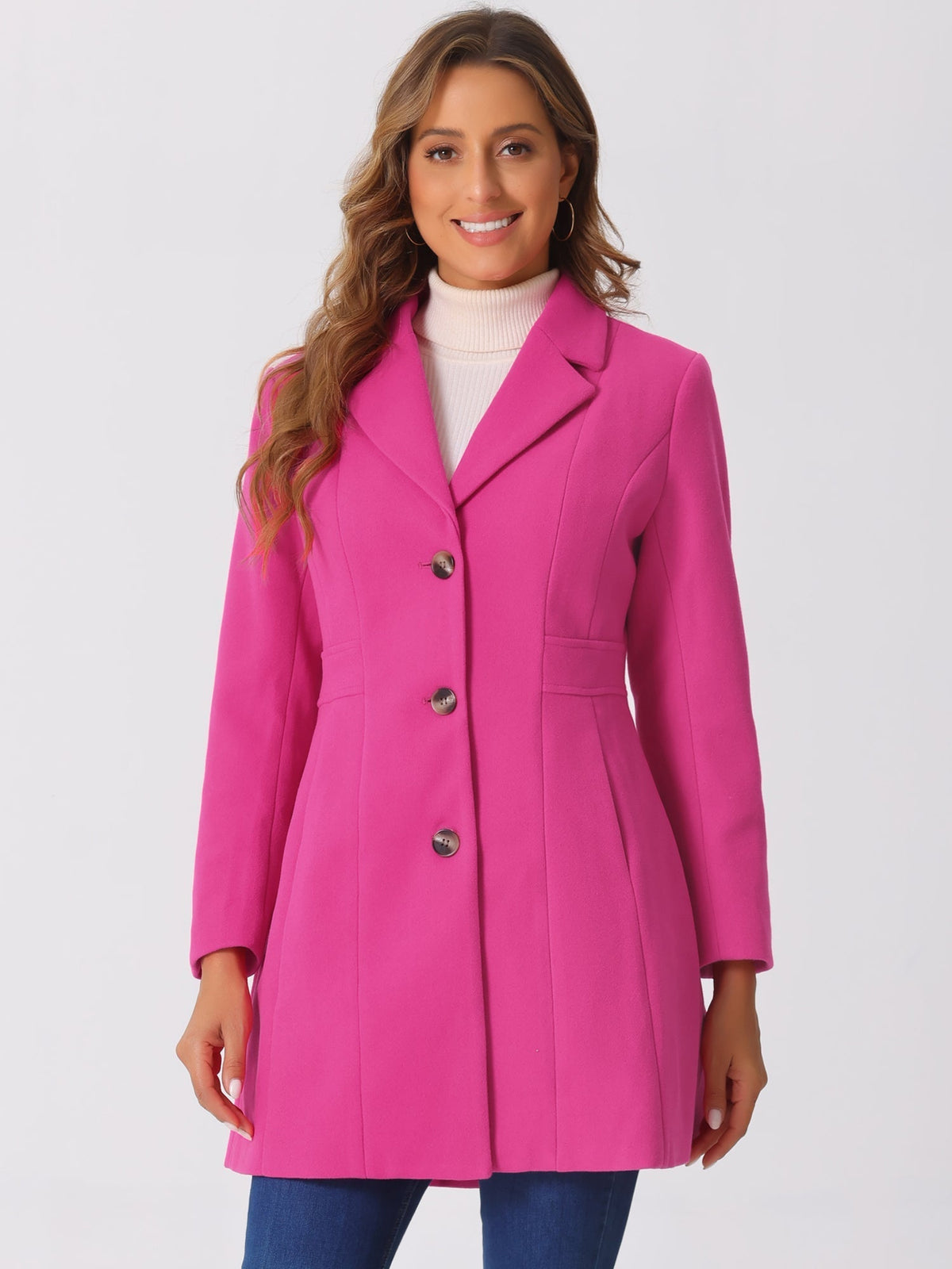 Abrigo largo de invierno para mujer con cierre de botones – ISABELÉA